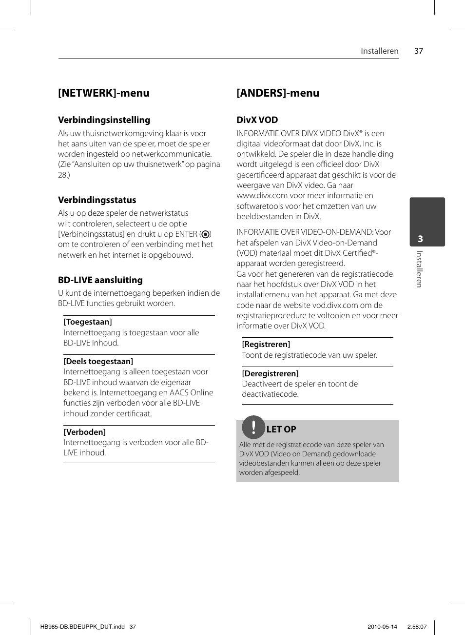 Netwerk]-menu, Anders]-menu | Pioneer BCS-303 User Manual | Page 407 / 448