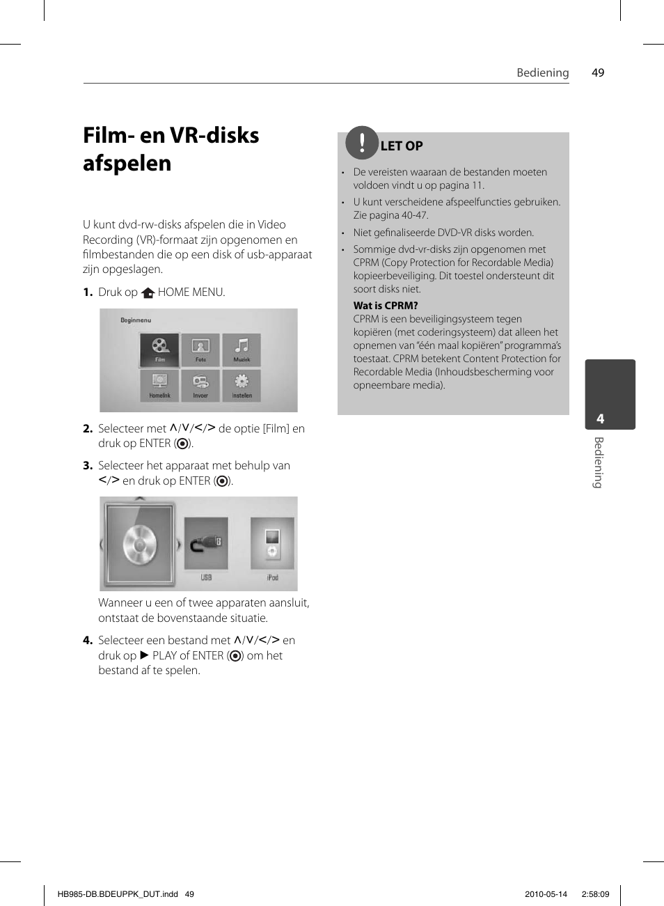 Film- en vr-disks afspelen | Pioneer BCS-303 User Manual | Page 419 / 448