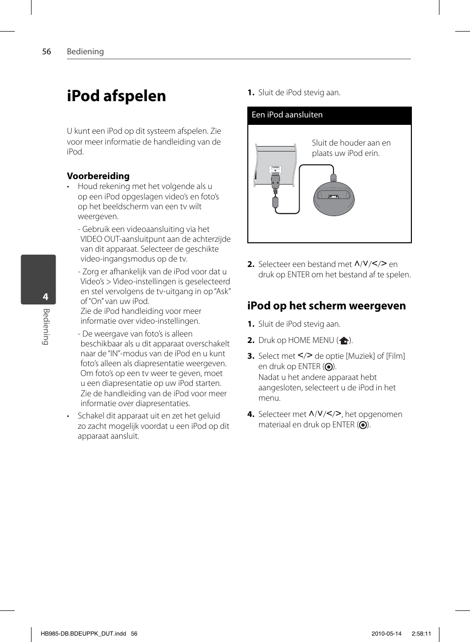 Ipod afspelen, Ipod op het scherm weergeven | Pioneer BCS-303 User Manual | Page 426 / 448