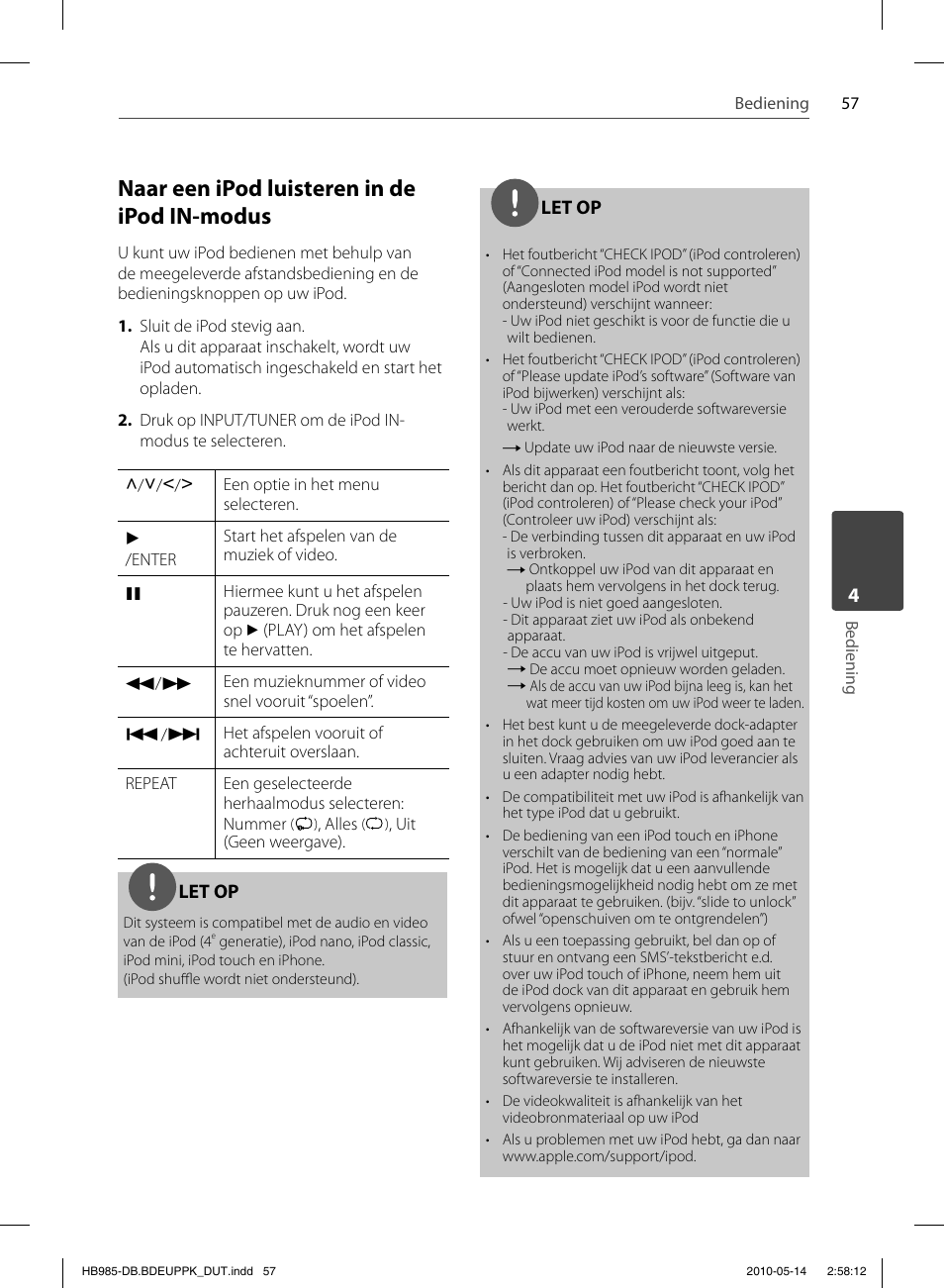 Naar een ipod luisteren in de ipod in-modus | Pioneer BCS-303 User Manual | Page 427 / 448