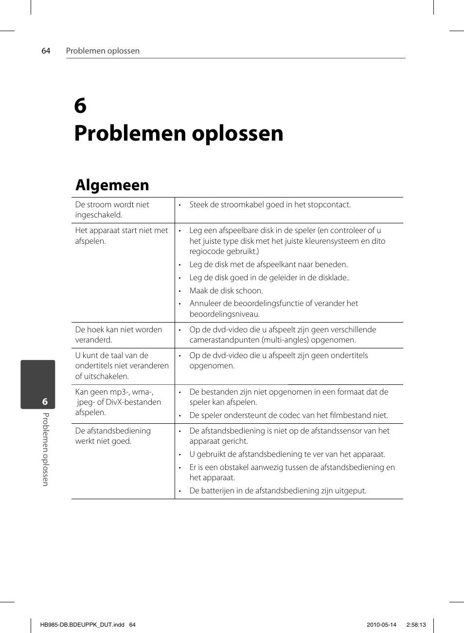 6 problemen oplossen, Algemeen | Pioneer BCS-303 User Manual | Page 434 / 448