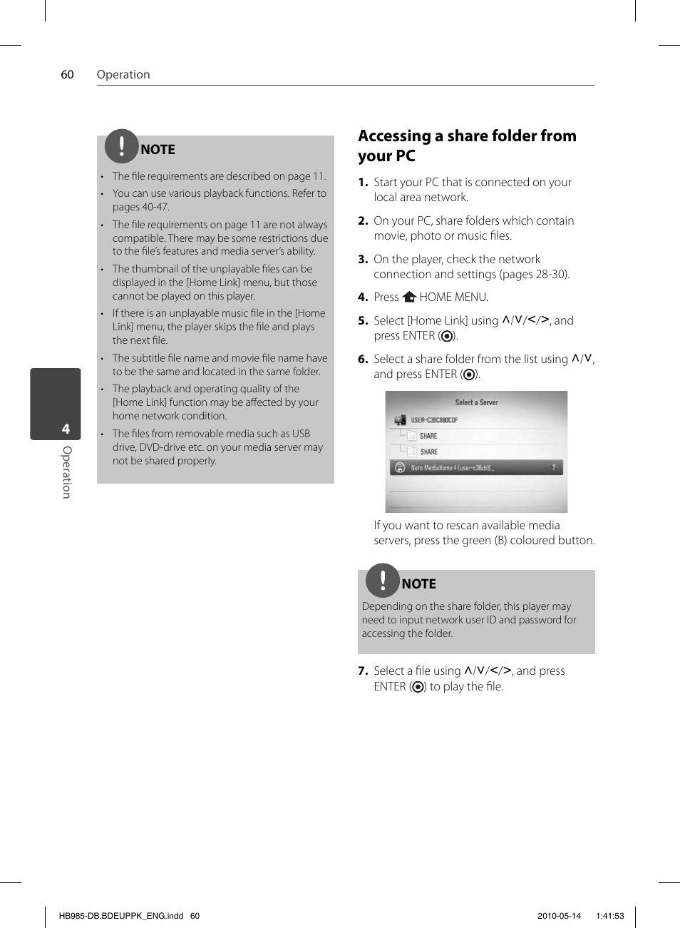 Accessing a share folder from your pc | Pioneer BCS-303 User Manual | Page 60 / 448