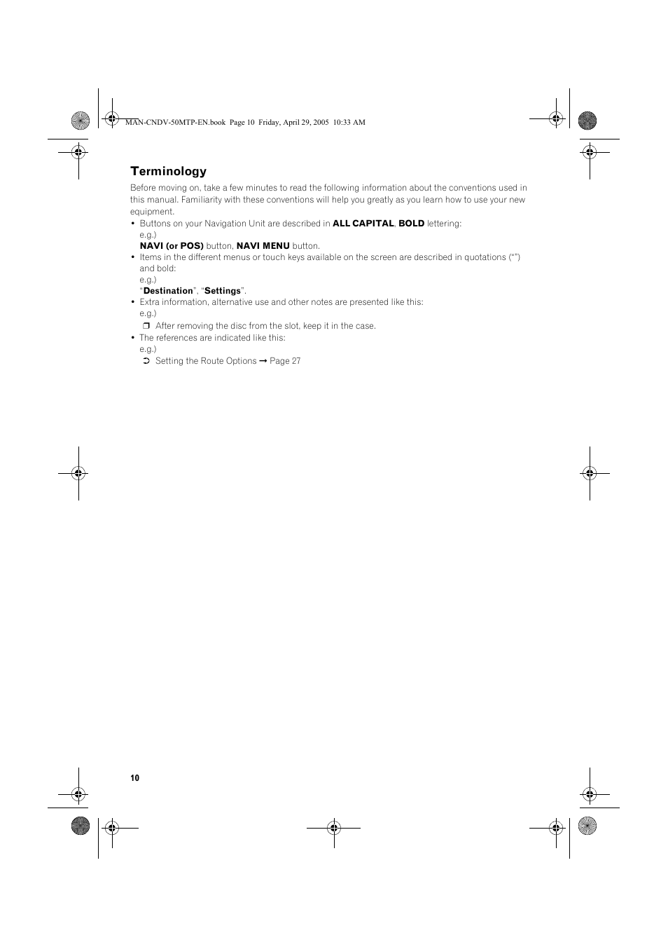 Terminology | Pioneer CNDV-50MT User Manual | Page 12 / 84