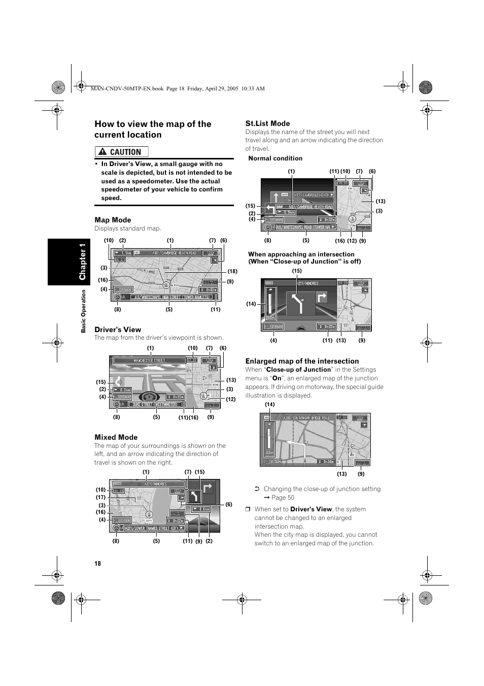 How to view the map of the current location | Pioneer CNDV-50MT User Manual | Page 20 / 84