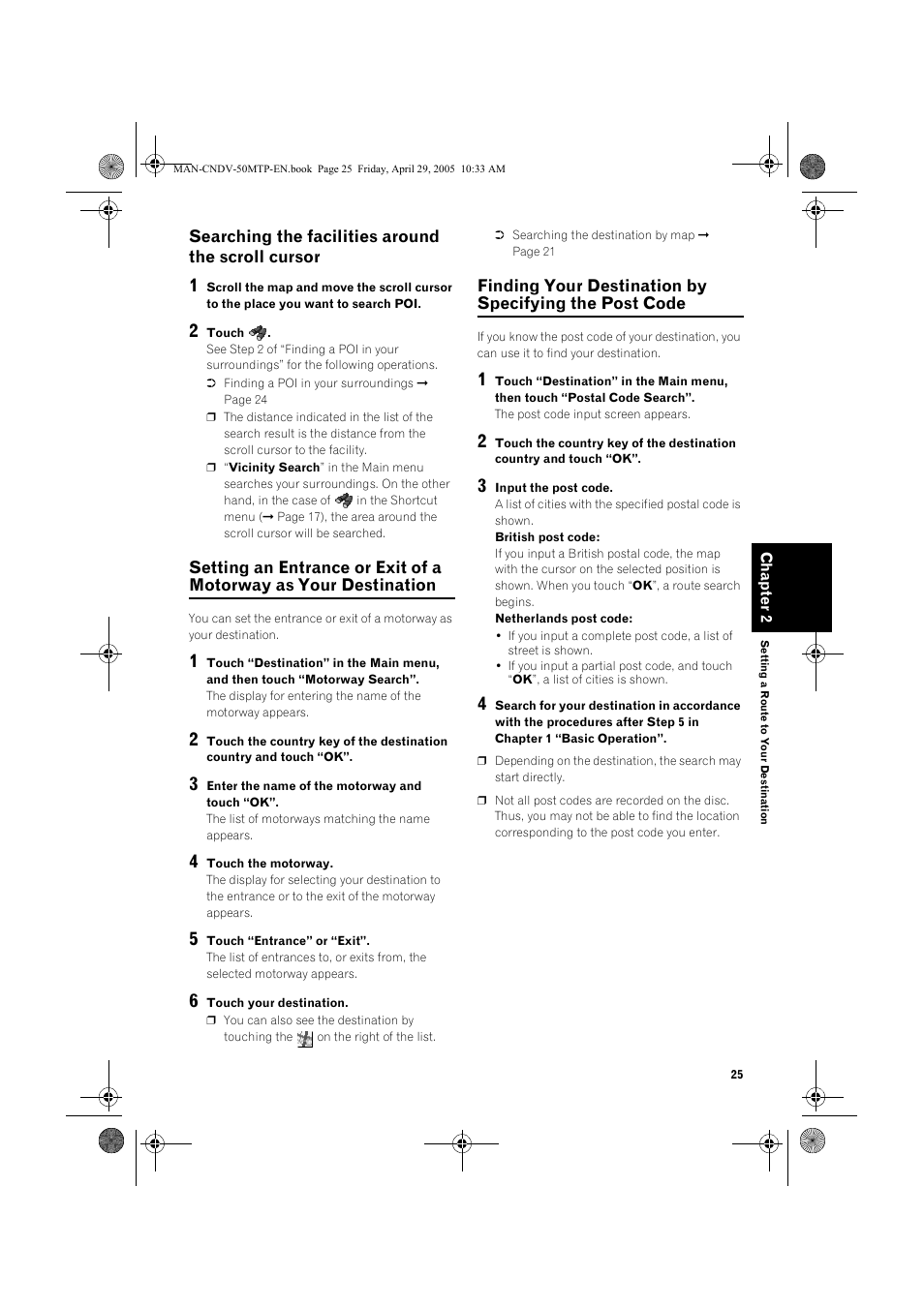 Searching the facilities around the scroll cursor | Pioneer CNDV-50MT User Manual | Page 27 / 84