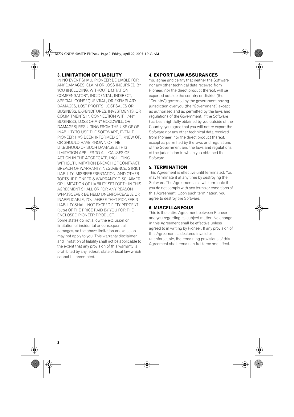 Pioneer CNDV-50MT User Manual | Page 4 / 84
