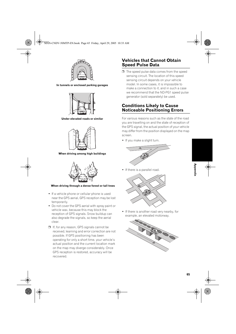 Vehicles that cannot obtain speed pulse data | Pioneer CNDV-50MT User Manual | Page 67 / 84