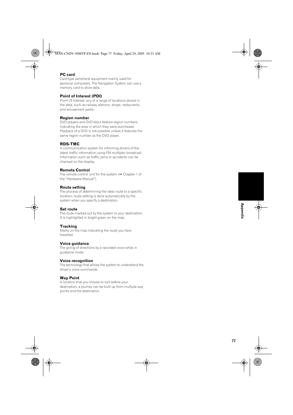 Pioneer CNDV-50MT User Manual | Page 79 / 84