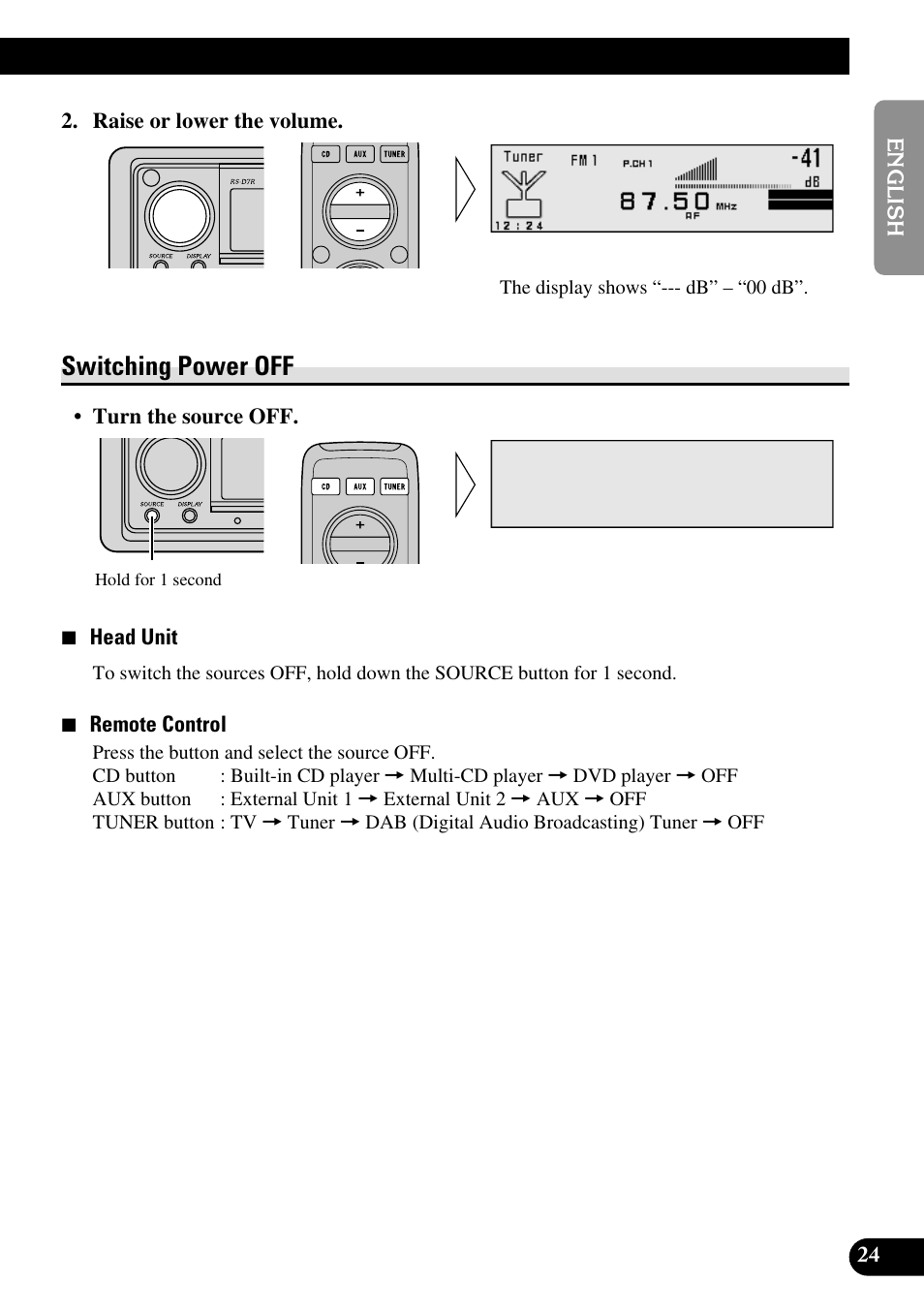 Switching power off | Pioneer RS-D7R User Manual | Page 25 / 91