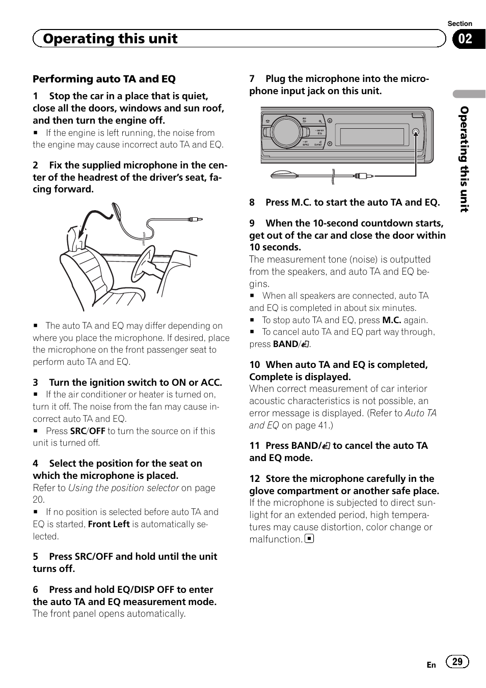 Operating this unit | Pioneer DEH-80PRS User Manual | Page 29 / 52