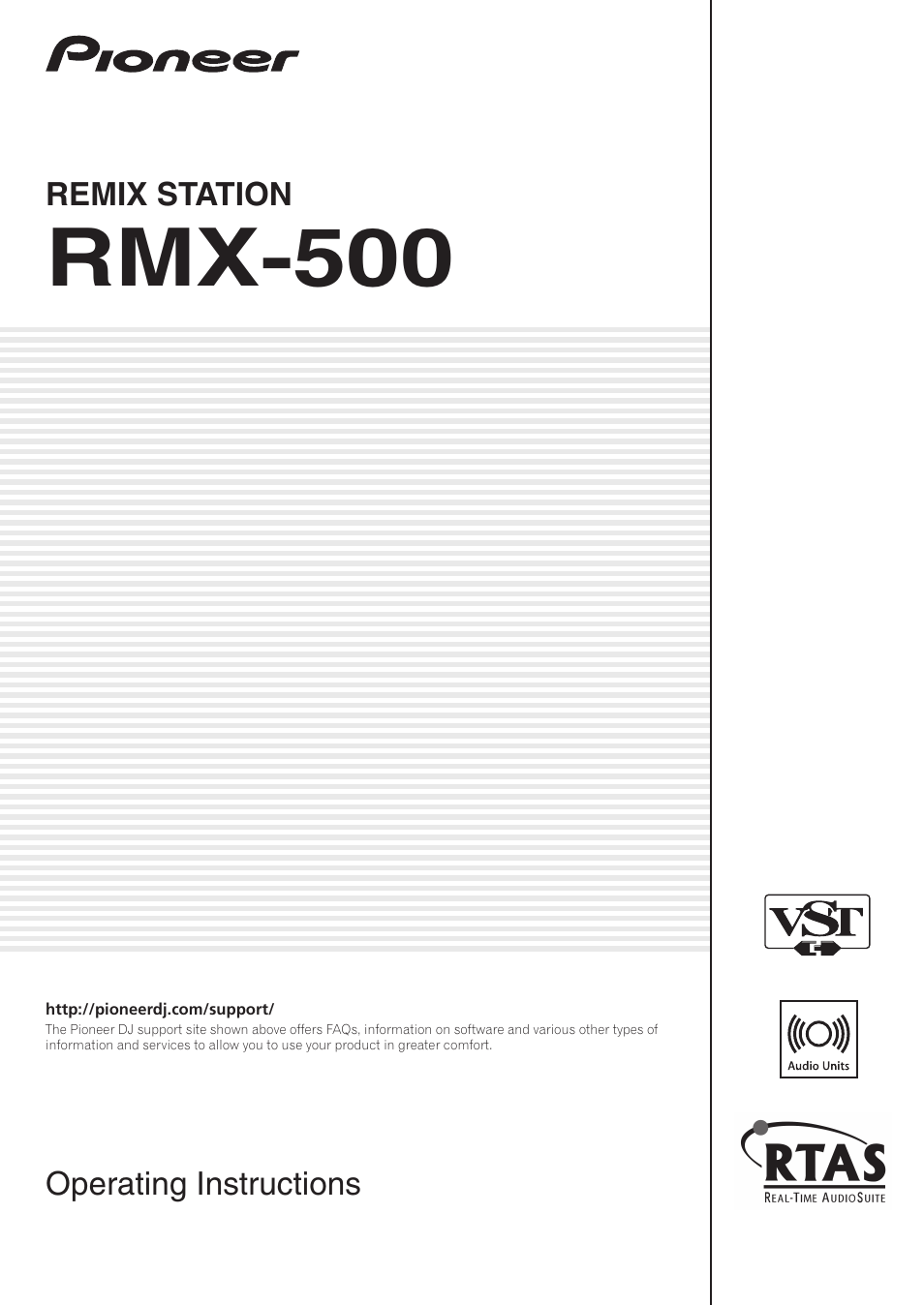 Pioneer RMX-500 User Manual | 15 pages