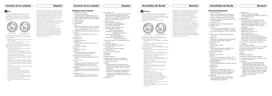 Diagrama de conexión, Anschlussdiagramm | Pioneer DEH-6100BT User Manual | Page 6 / 8