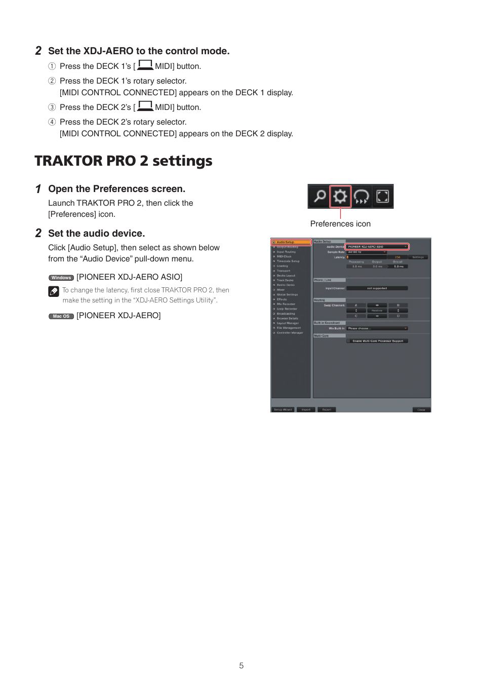 Traktor pro 2 settings | Pioneer XDJ-AERO User Manual | Page 5 / 9