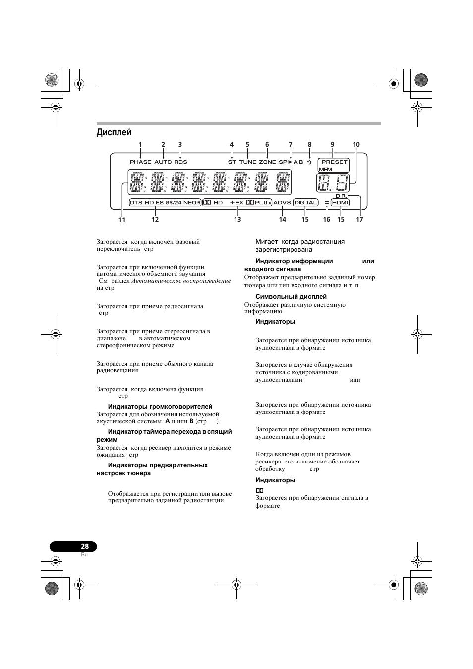 Дисплей | Pioneer VSX-819H-S User Manual | Page 168 / 212