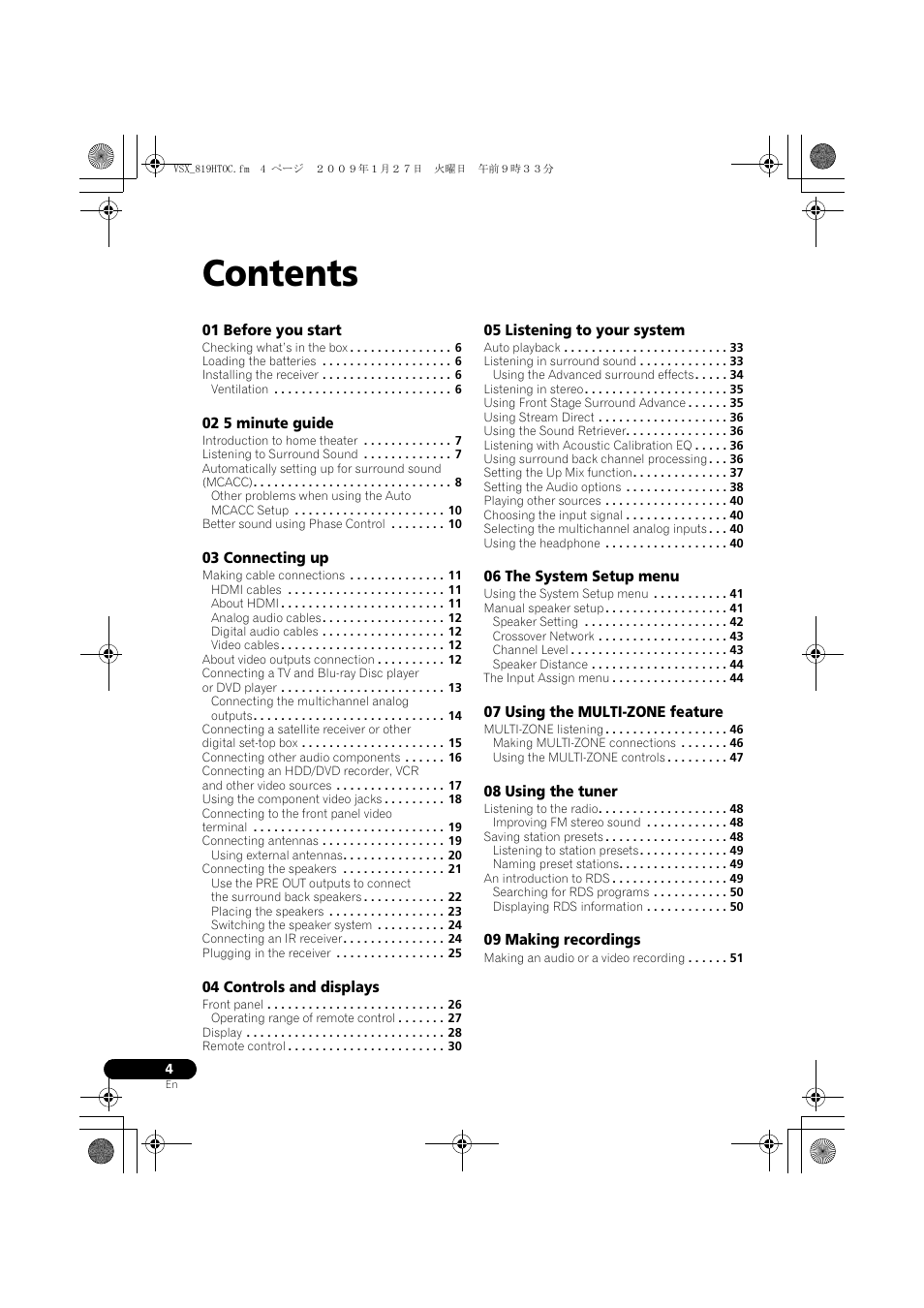 Pioneer VSX-819H-S User Manual | Page 4 / 212