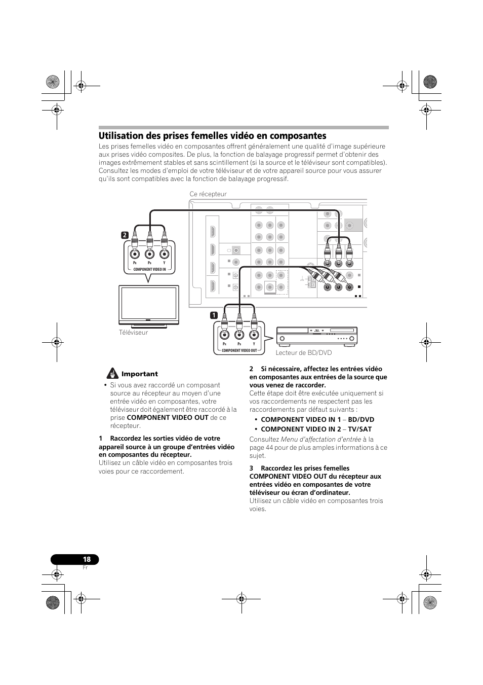 Utilisation, 12 ce récepteur téléviseur lecteur de bd/dvd | Pioneer VSX-819H-S User Manual | Page 88 / 212