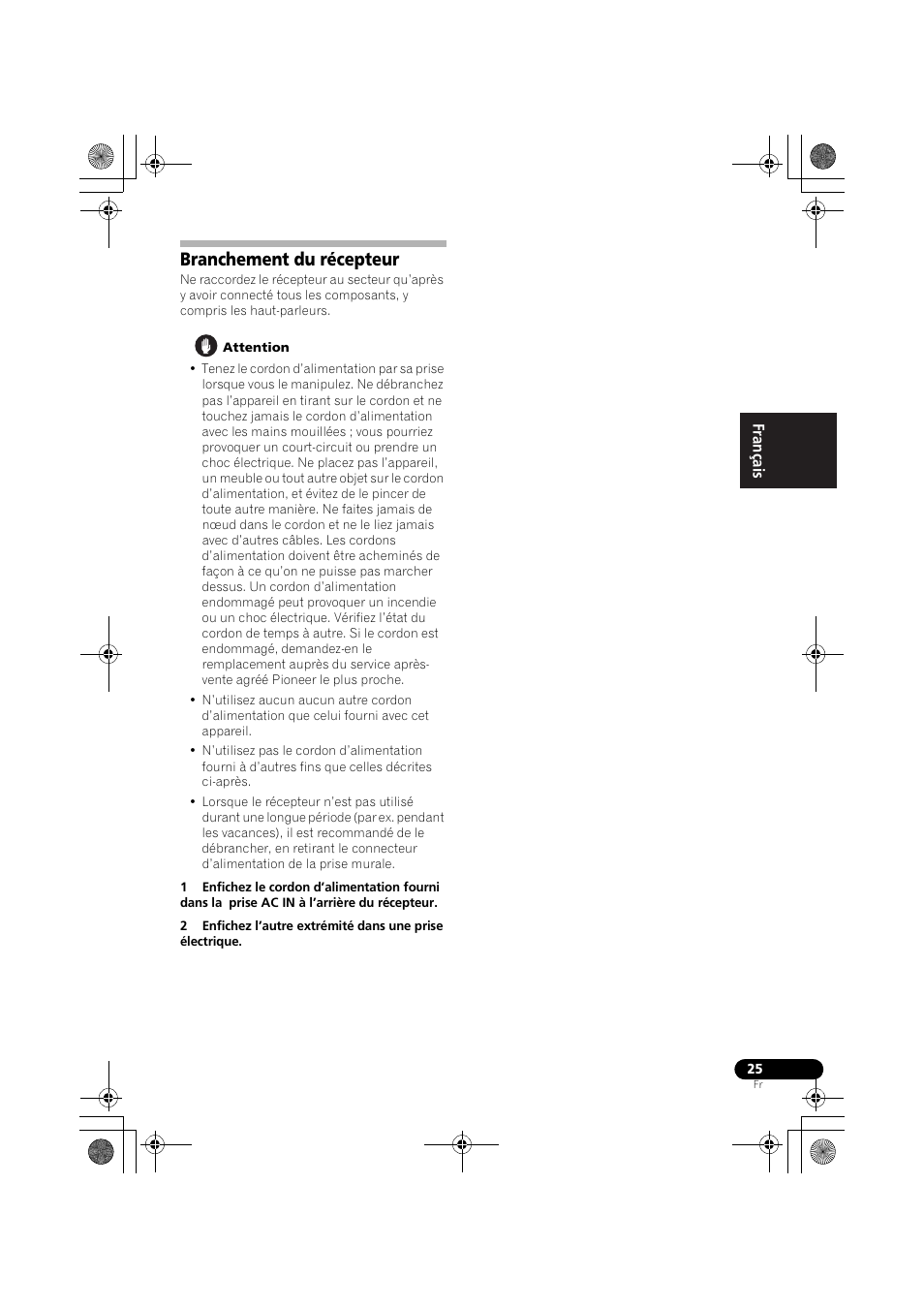 Branchement du récepteur | Pioneer VSX-819H-S User Manual | Page 95 / 212