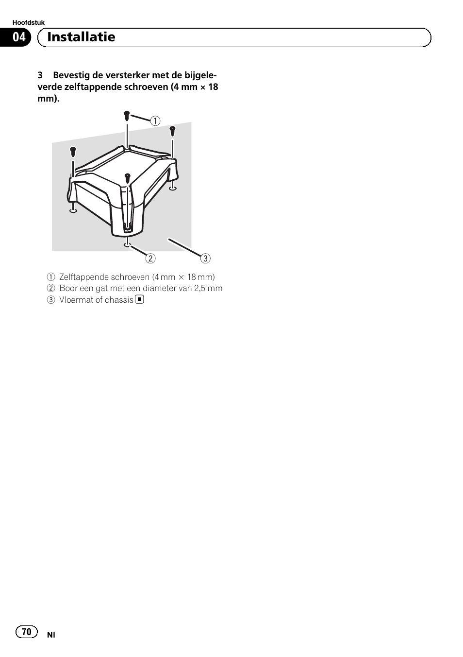 04 installatie | Pioneer GM-3500T User Manual | Page 70 / 84