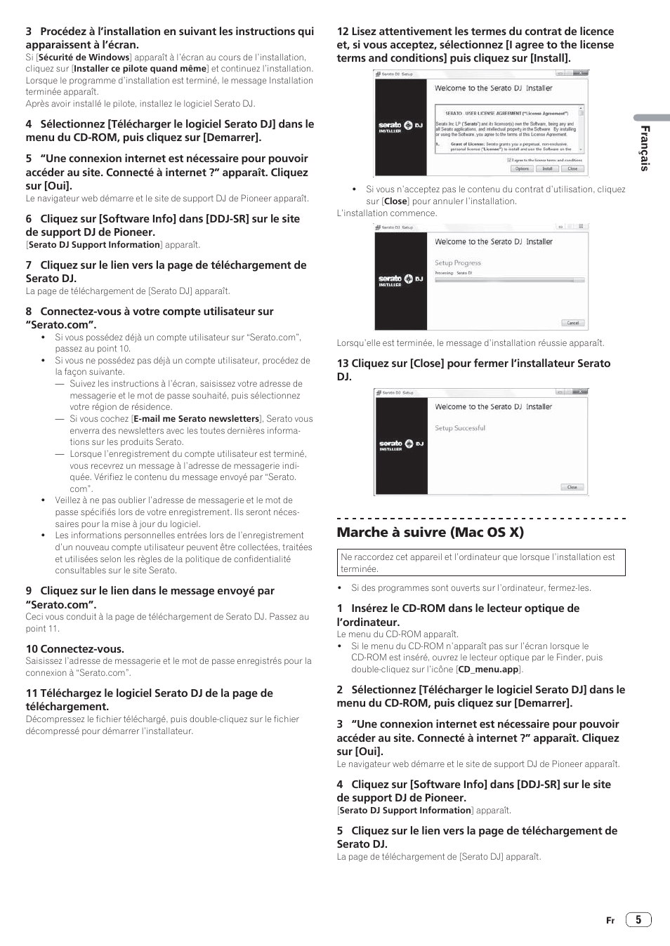 Marche à suivre (mac os x) | Pioneer DDJ-SR User Manual | Page 21 / 68