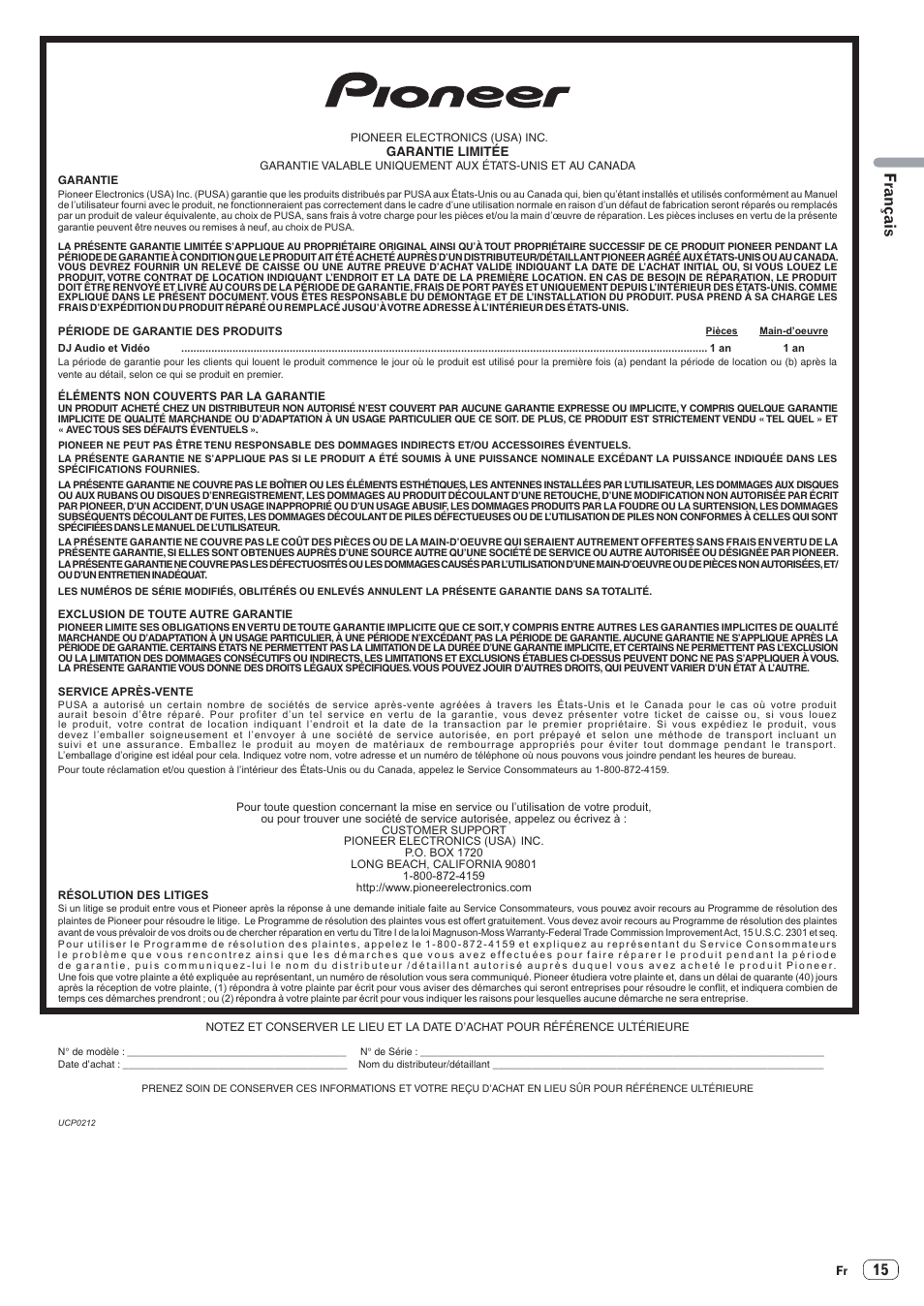 15 français | Pioneer DDJ-SR User Manual | Page 31 / 68