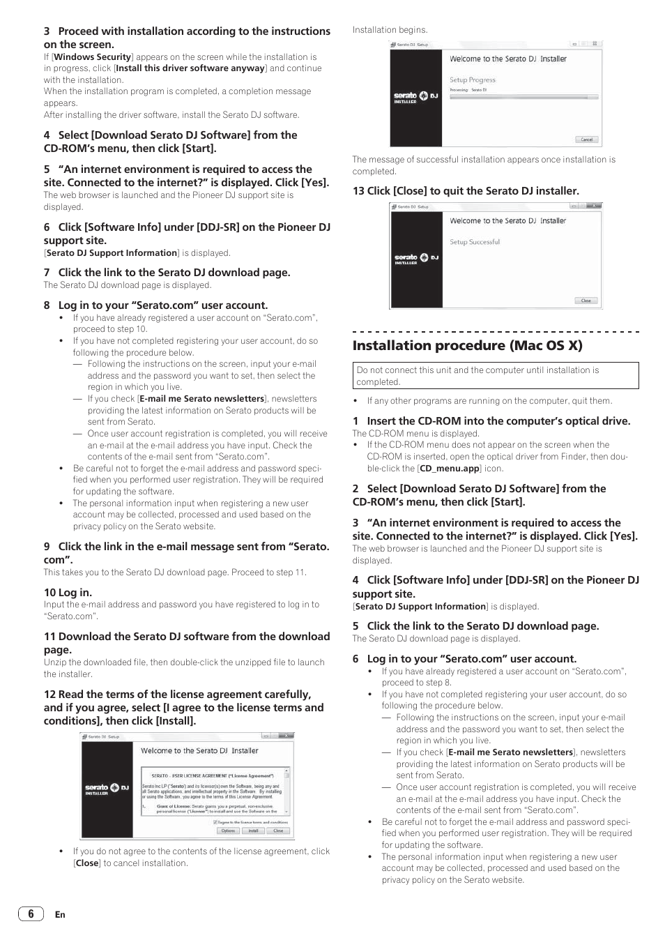 Installation procedure (mac os x) | Pioneer DDJ-SR User Manual | Page 6 / 68