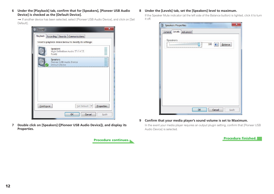 Procedure continues | Pioneer N-50-K User Manual | Page 12 / 21