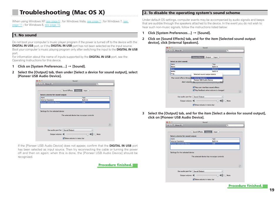 Troubleshooting (mac os x) | Pioneer N-50-K User Manual | Page 19 / 21