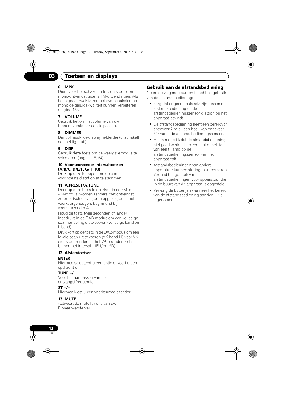 Toetsen en displays 03 | Pioneer F-F6-J User Manual | Page 102 / 182