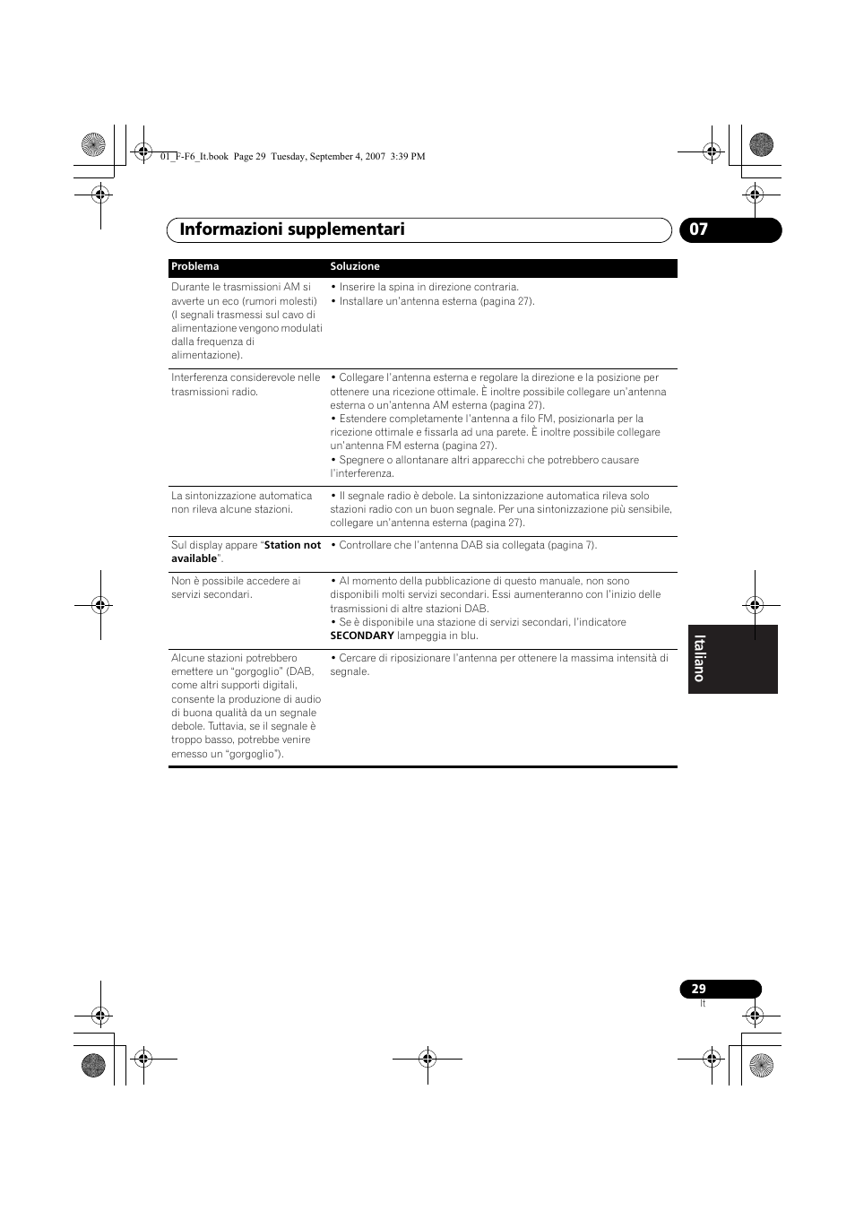 Informazioni supplementari 07 | Pioneer F-F6-J User Manual | Page 149 / 182