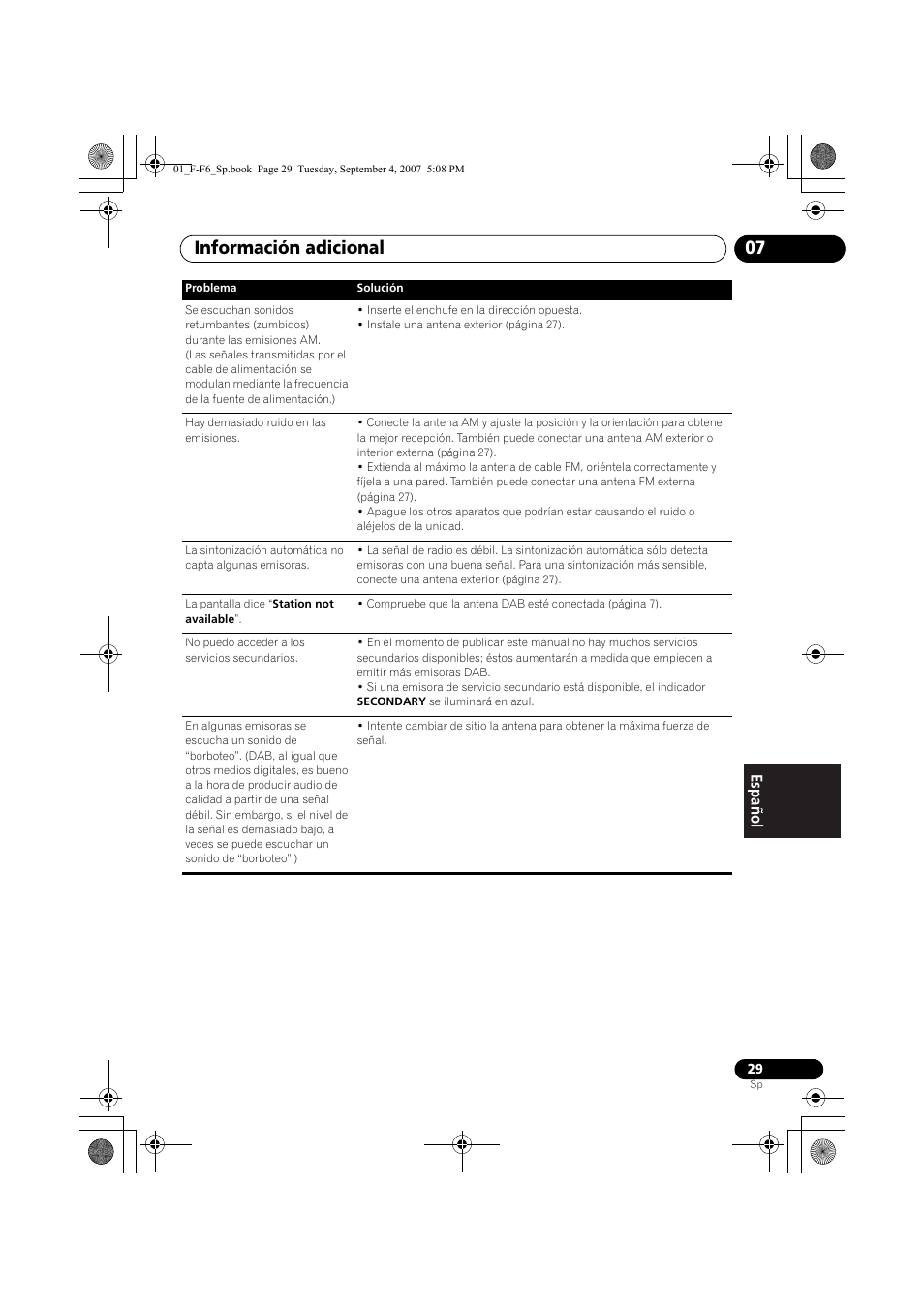 Información adicional 07 | Pioneer F-F6-J User Manual | Page 179 / 182