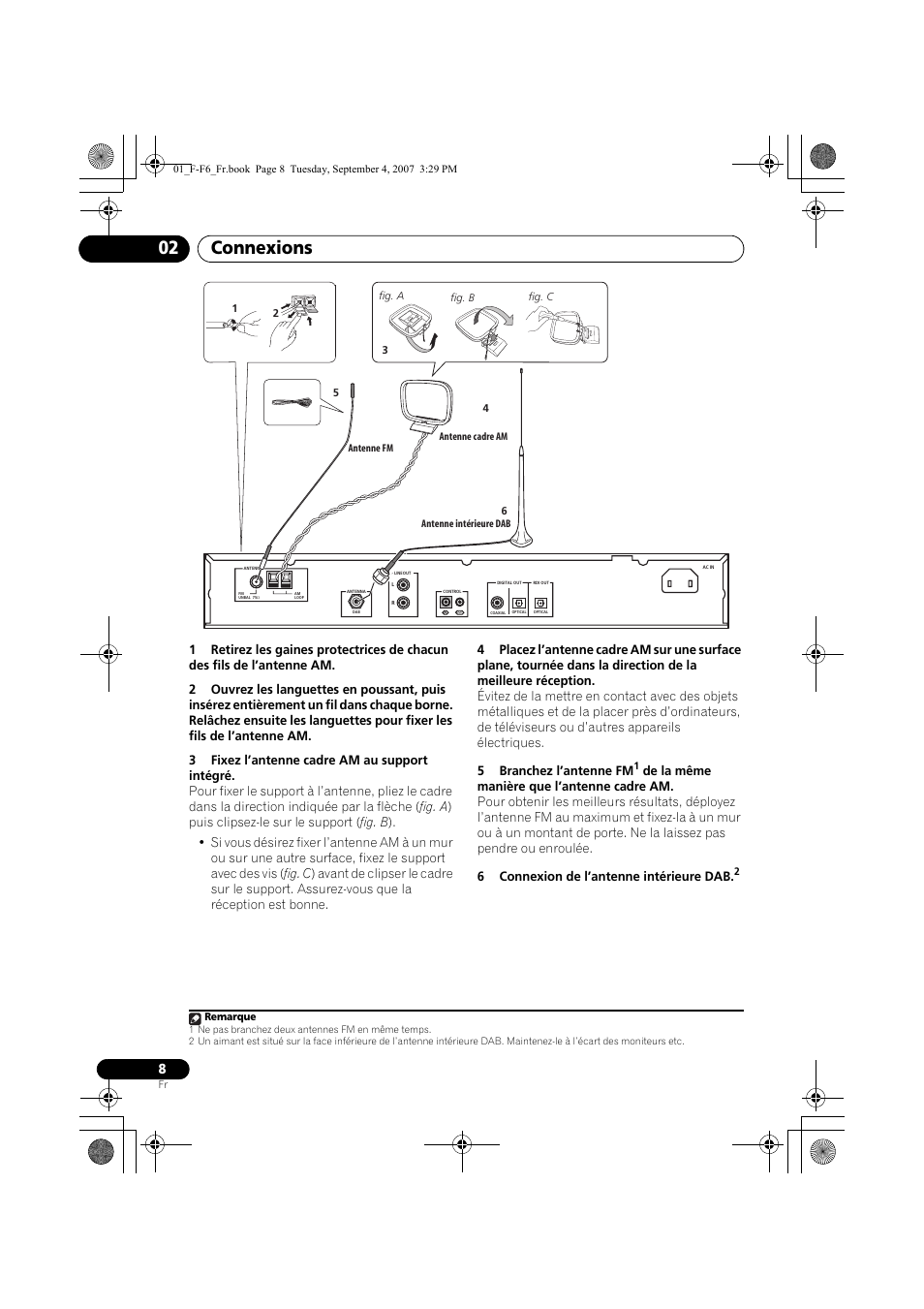 Connexions 02 | Pioneer F-F6-J User Manual | Page 38 / 182