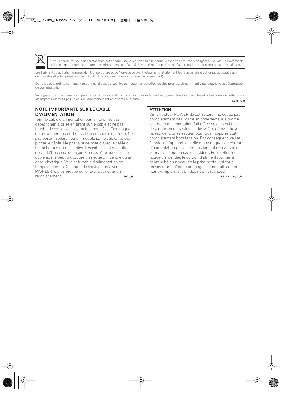 Pioneer S-LX70W User Manual | Page 11 / 99