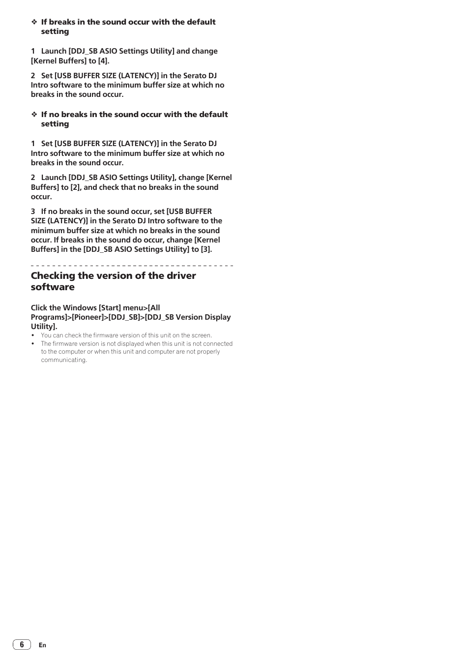 Checking the version of the driver software | Pioneer DDJ-SB User Manual | Page 6 / 22
