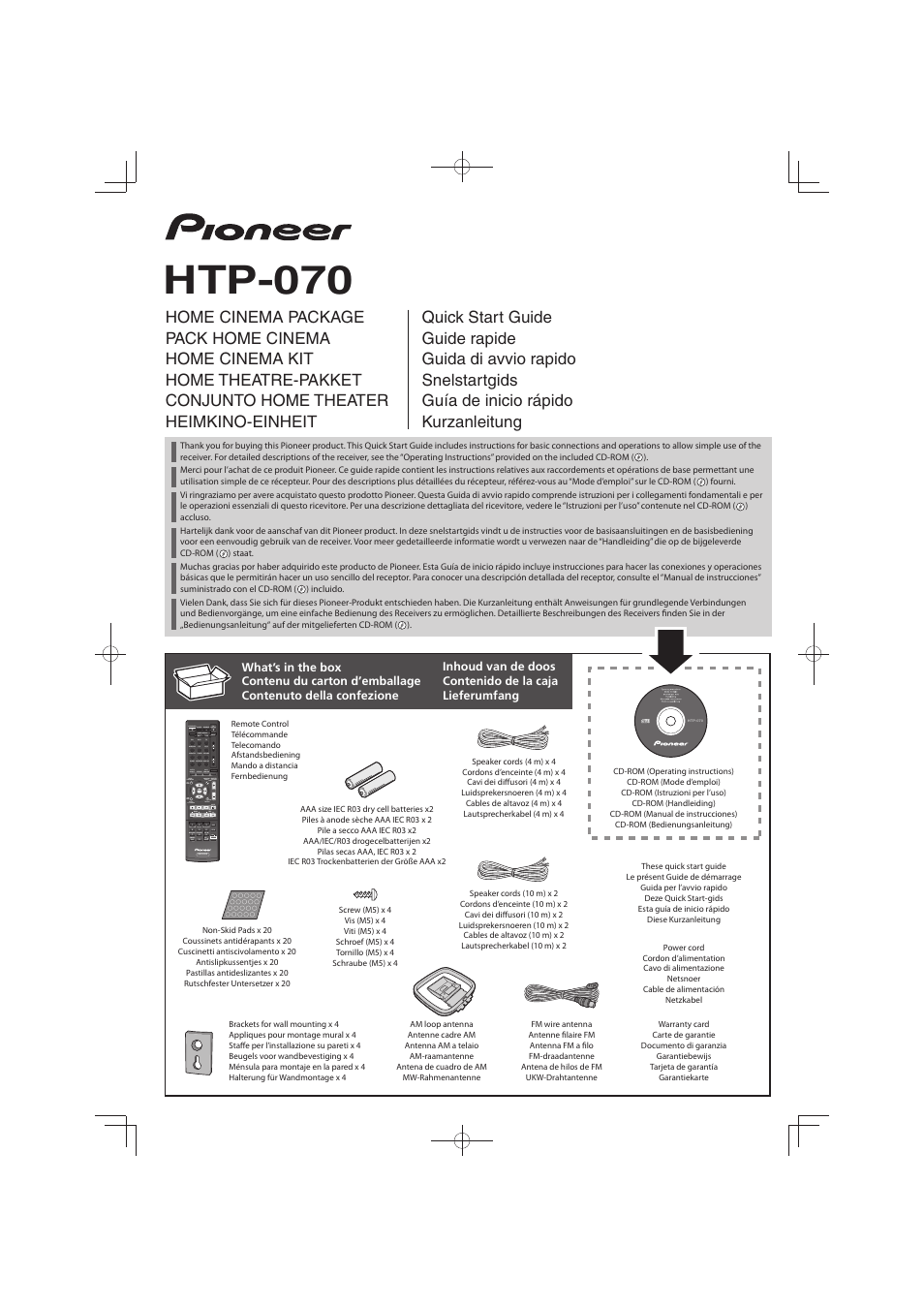 Pioneer HTP-070 User Manual | 28 pages