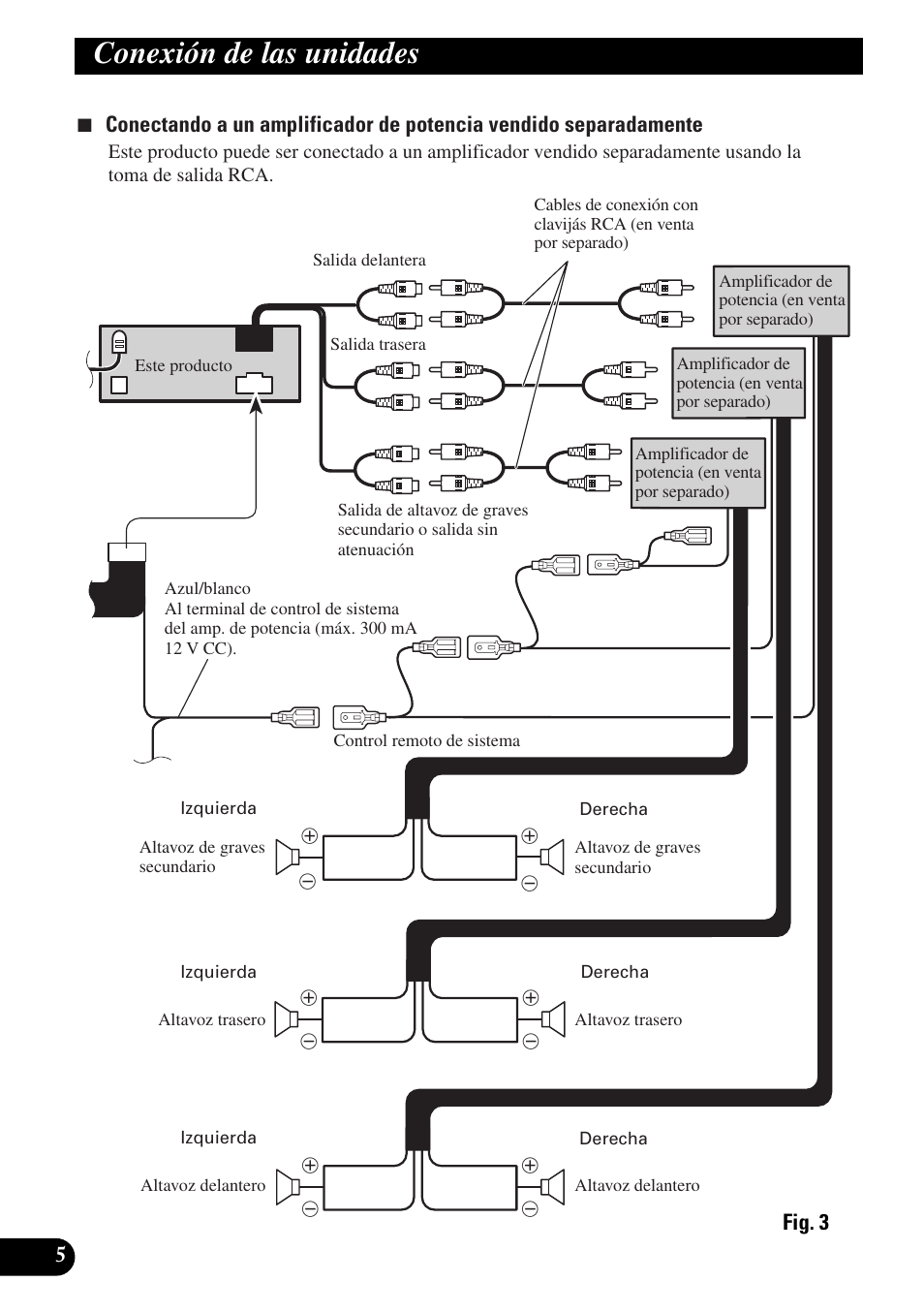 Conexión de las unidades | Pioneer MEH-P9100R User Manual | Page 18 / 76