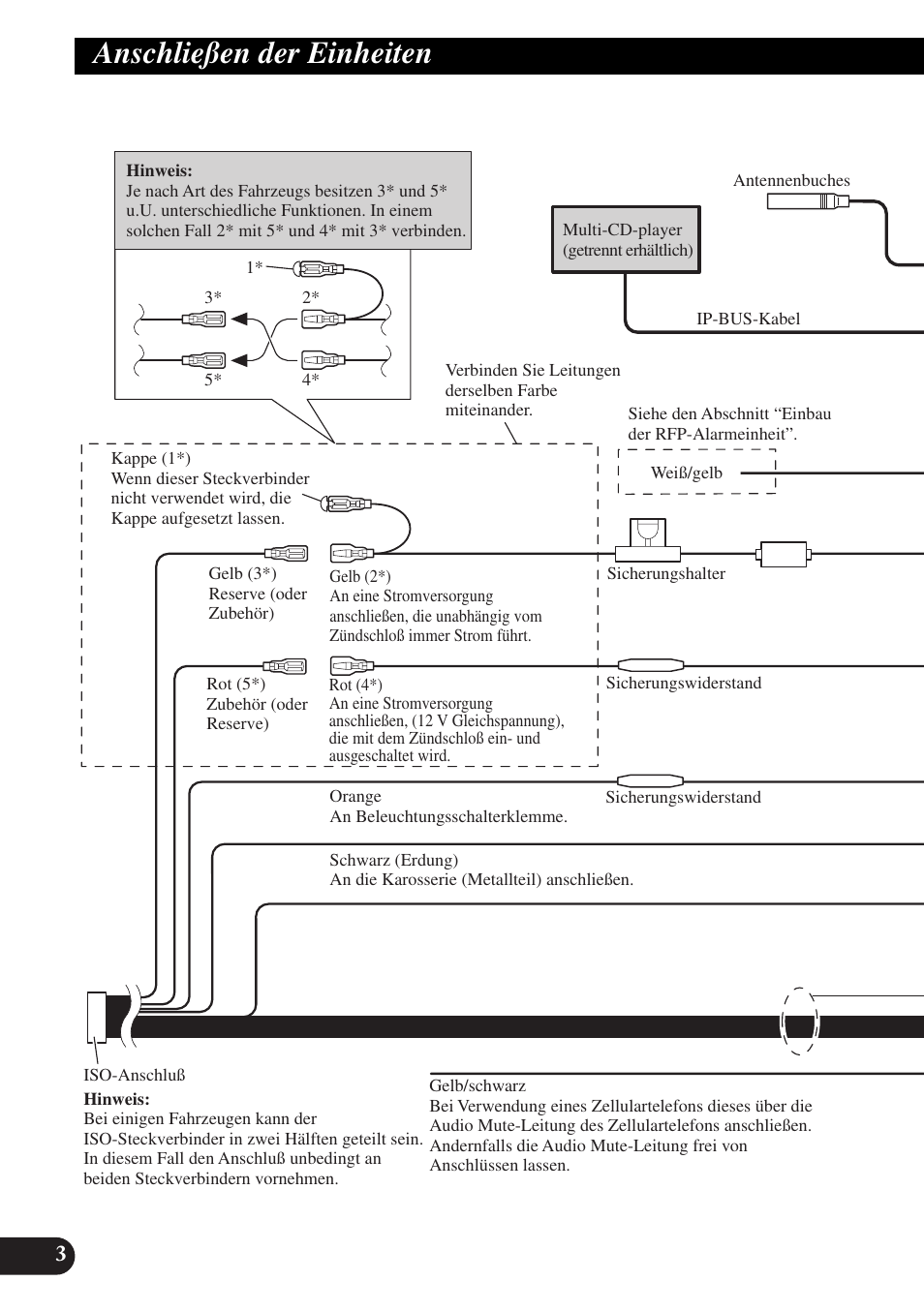 Anschließen der einheiten | Pioneer MEH-P9100R User Manual | Page 28 / 76
