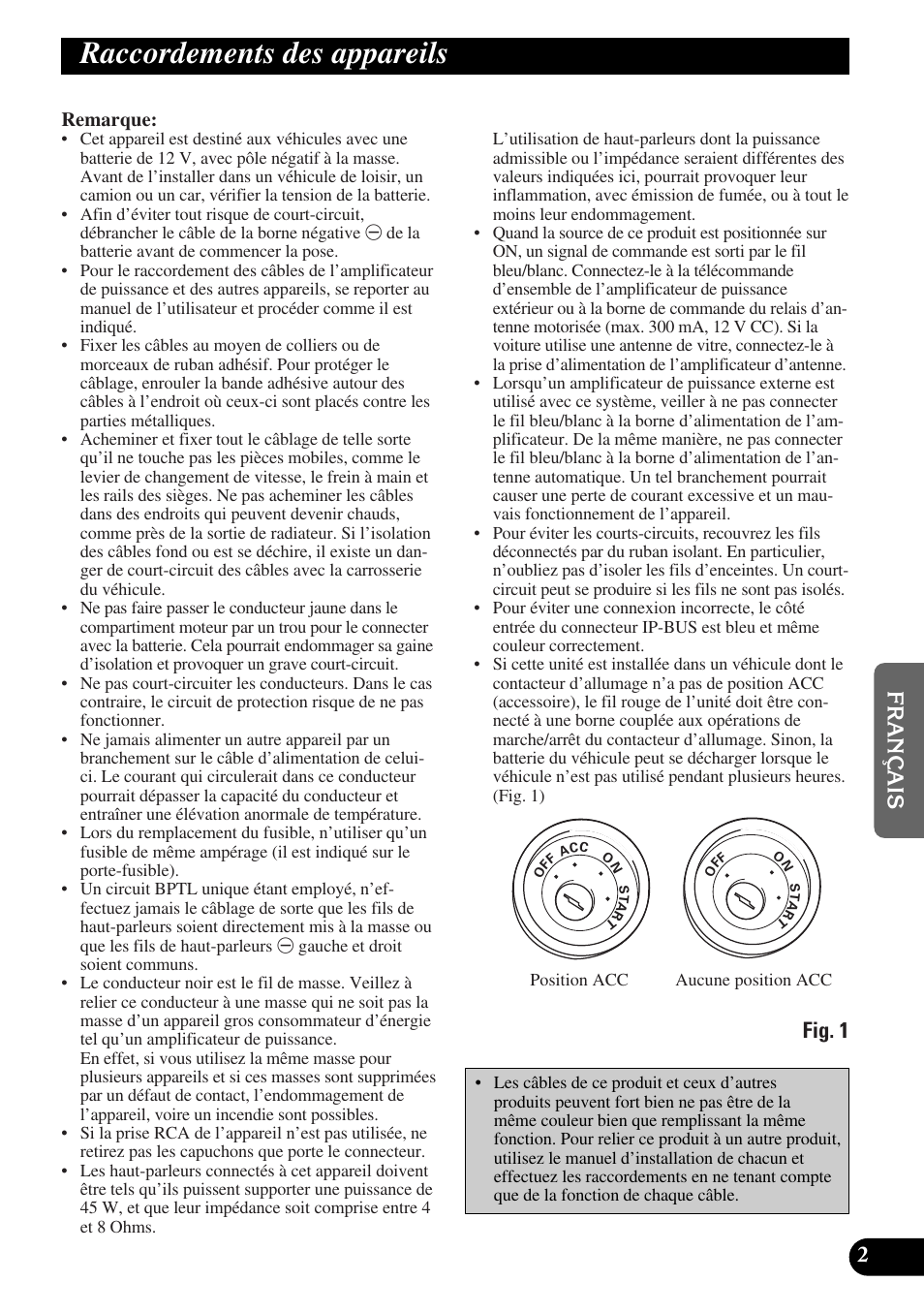 Raccordements des appareils, Fig. 1 | Pioneer MEH-P9100R User Manual | Page 39 / 76