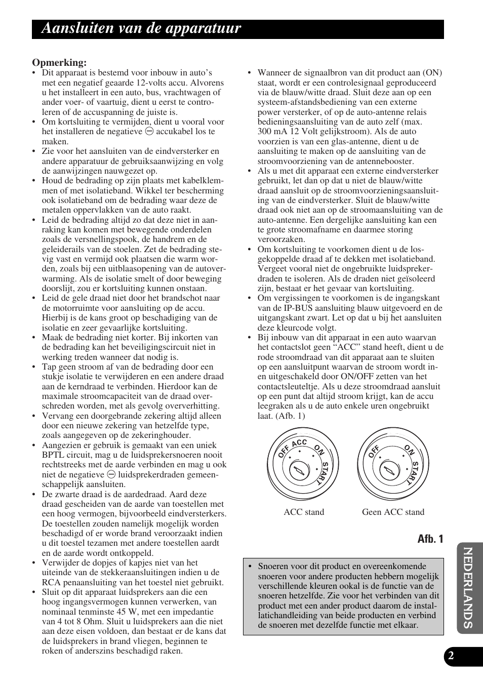 Aansluiten van de apparatuur, Afb. 1 | Pioneer MEH-P9100R User Manual | Page 63 / 76