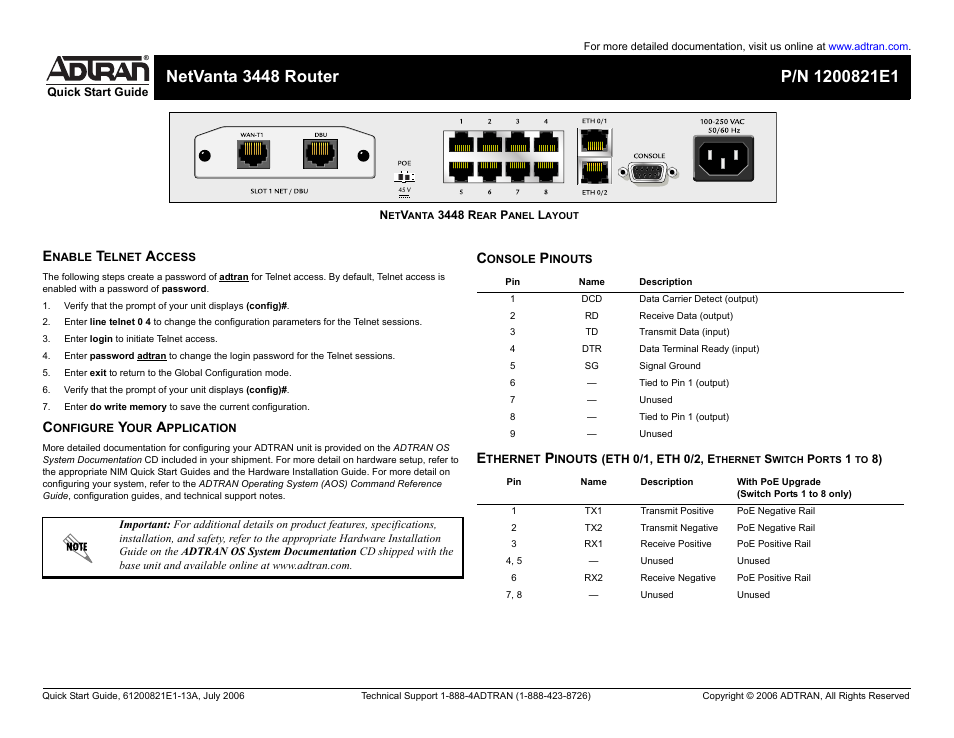 ADTRAN NetVanta 3448 User Manual | Page 2 / 2