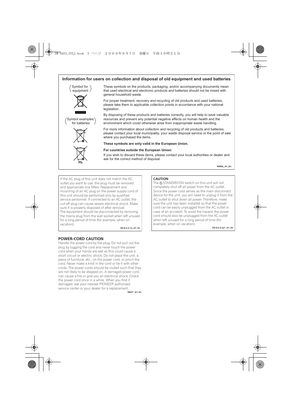 Pioneer XW-NAS3 User Manual | Page 3 / 56