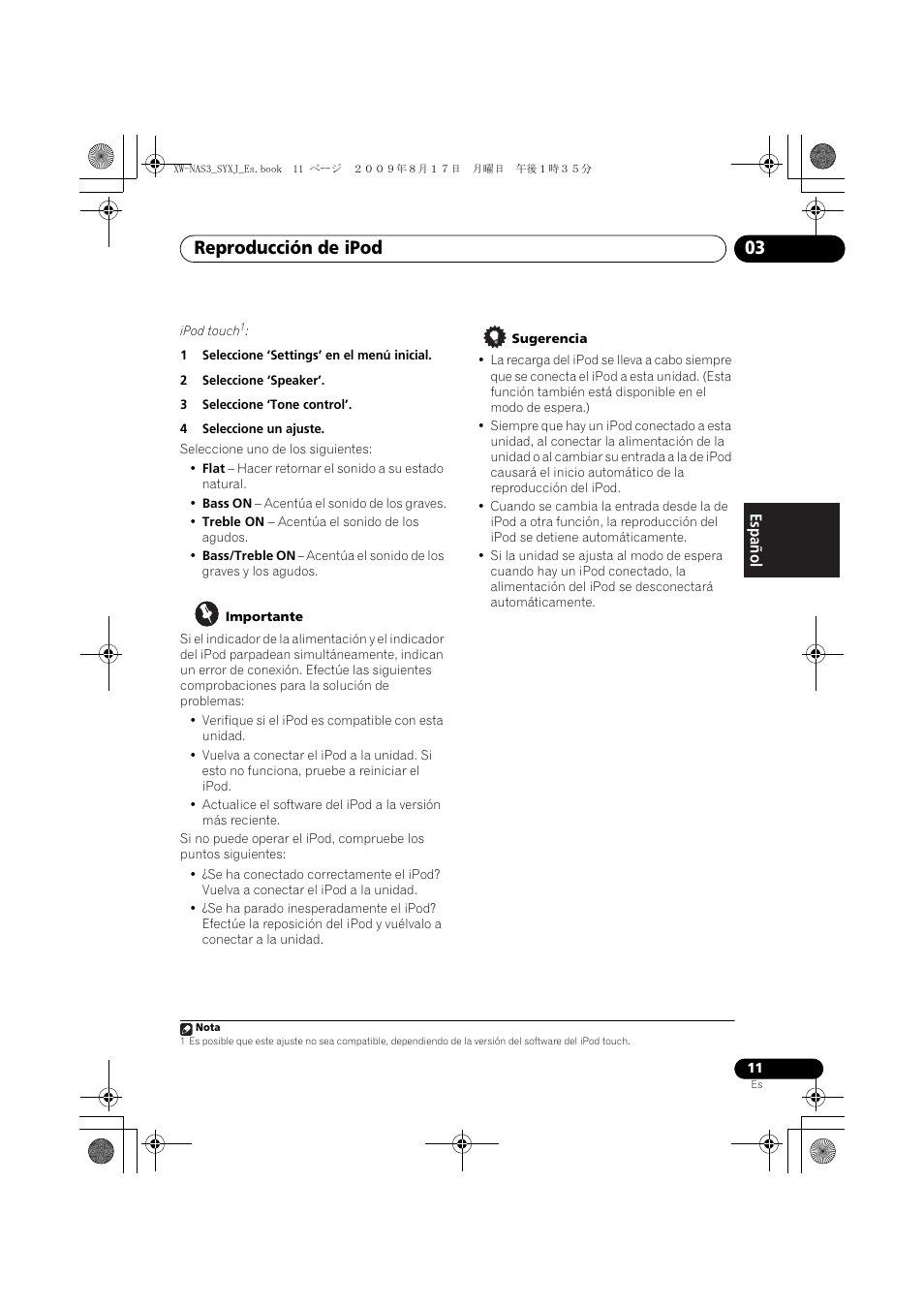 Reproducción de ipod 03 | Pioneer XW-NAS3 User Manual | Page 47 / 56
