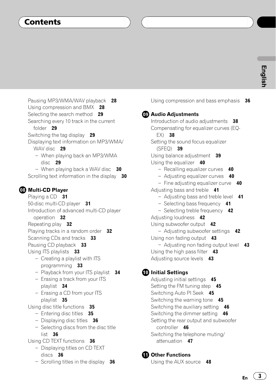 Pioneer DEH-P5630MP User Manual | Page 3 / 115