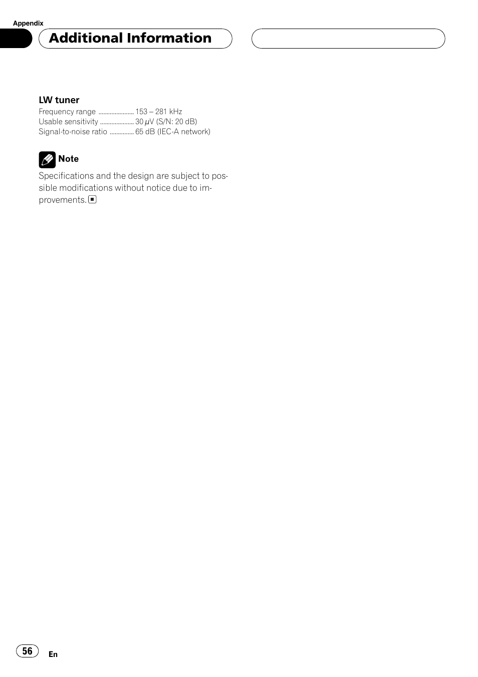 Additional information | Pioneer DEH-P5630MP User Manual | Page 56 / 115