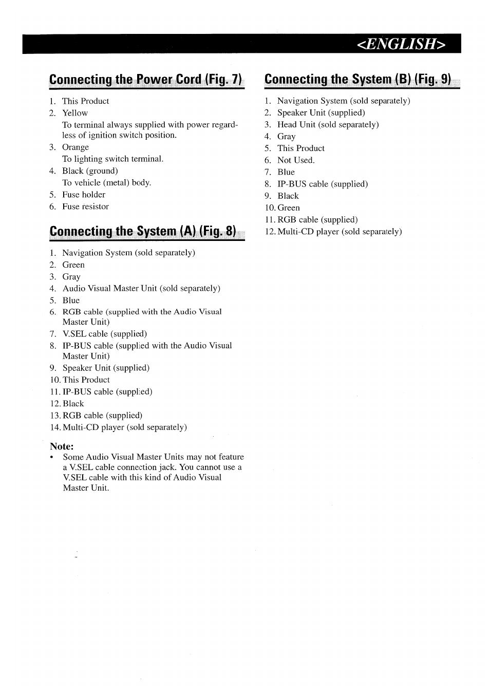 English, Note | Pioneer AVX-P7000CD User Manual | Page 14 / 24