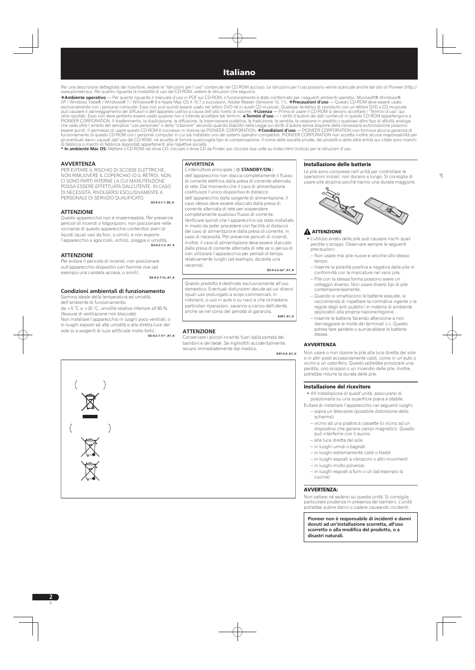 Guida di avvio rapido, Home cinema kit, Italiano | Pioneer HTP-072 User Manual | Page 10 / 28