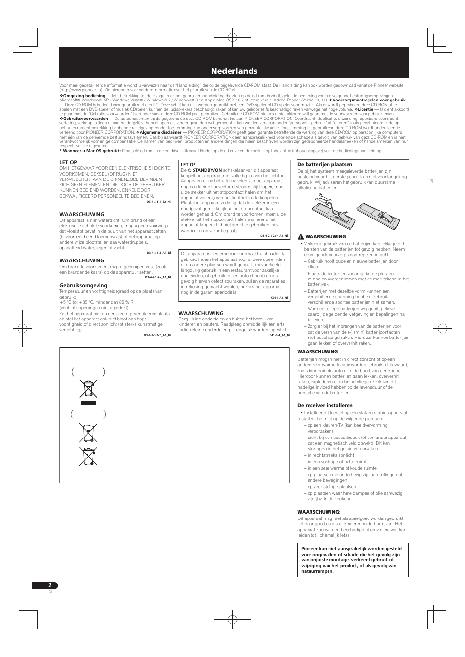 Snelstartgids, Home theatre-pakket, Nederlands | Pioneer HTP-072 User Manual | Page 14 / 28