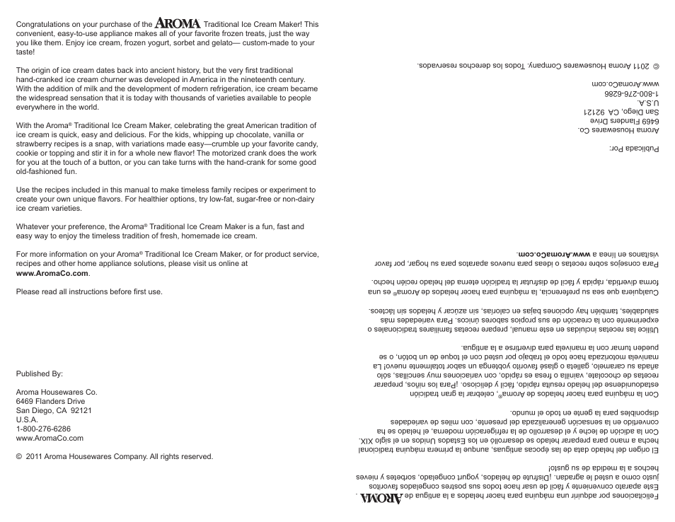 Aroma AIC-244 User Manual | Page 2 / 16