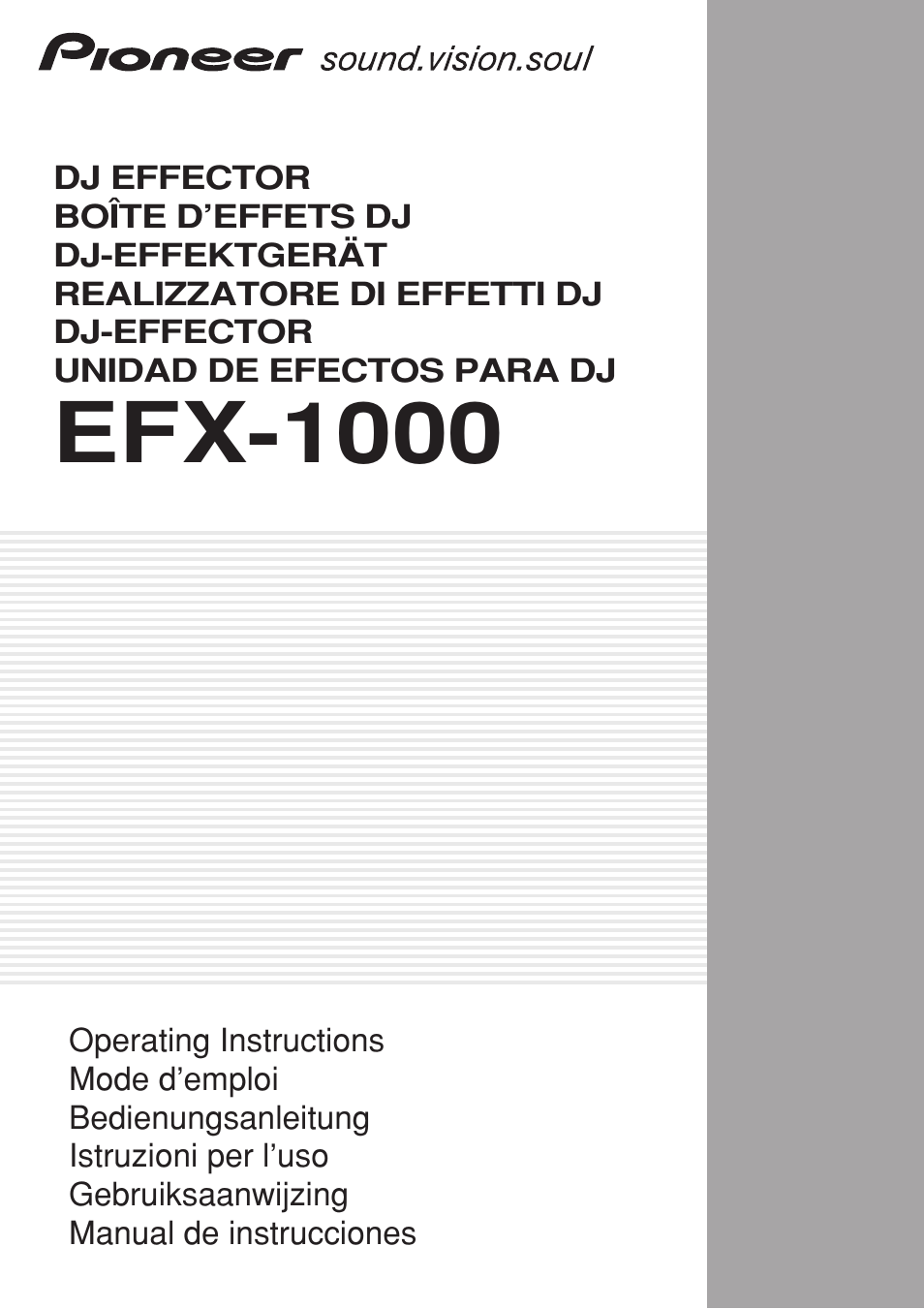 Pioneer EFX-1000 User Manual | 159 pages