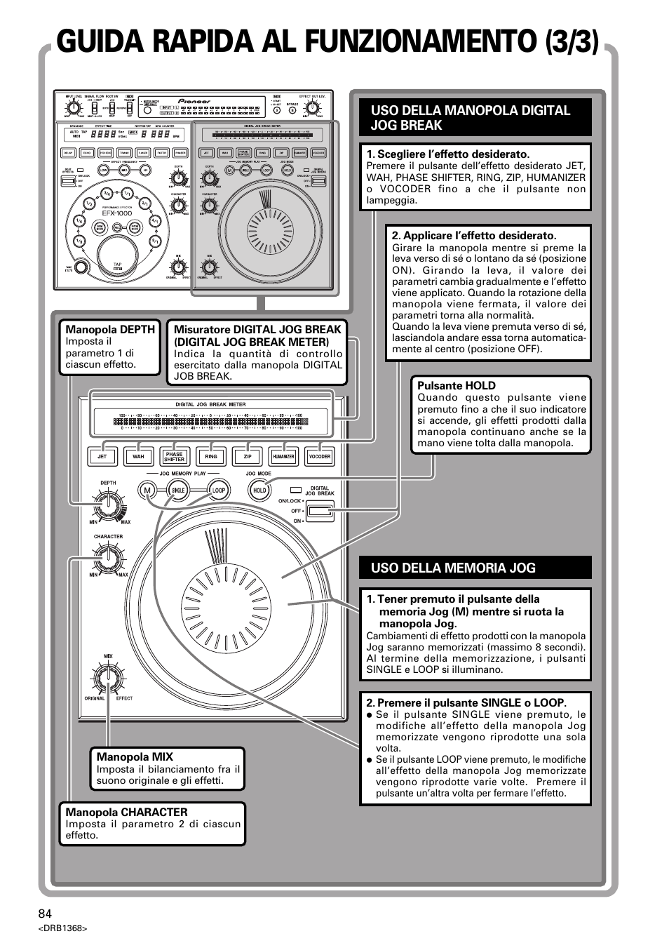 Guida rapida al funzionamento (3/3) | Pioneer EFX-1000 User Manual | Page 84 / 159