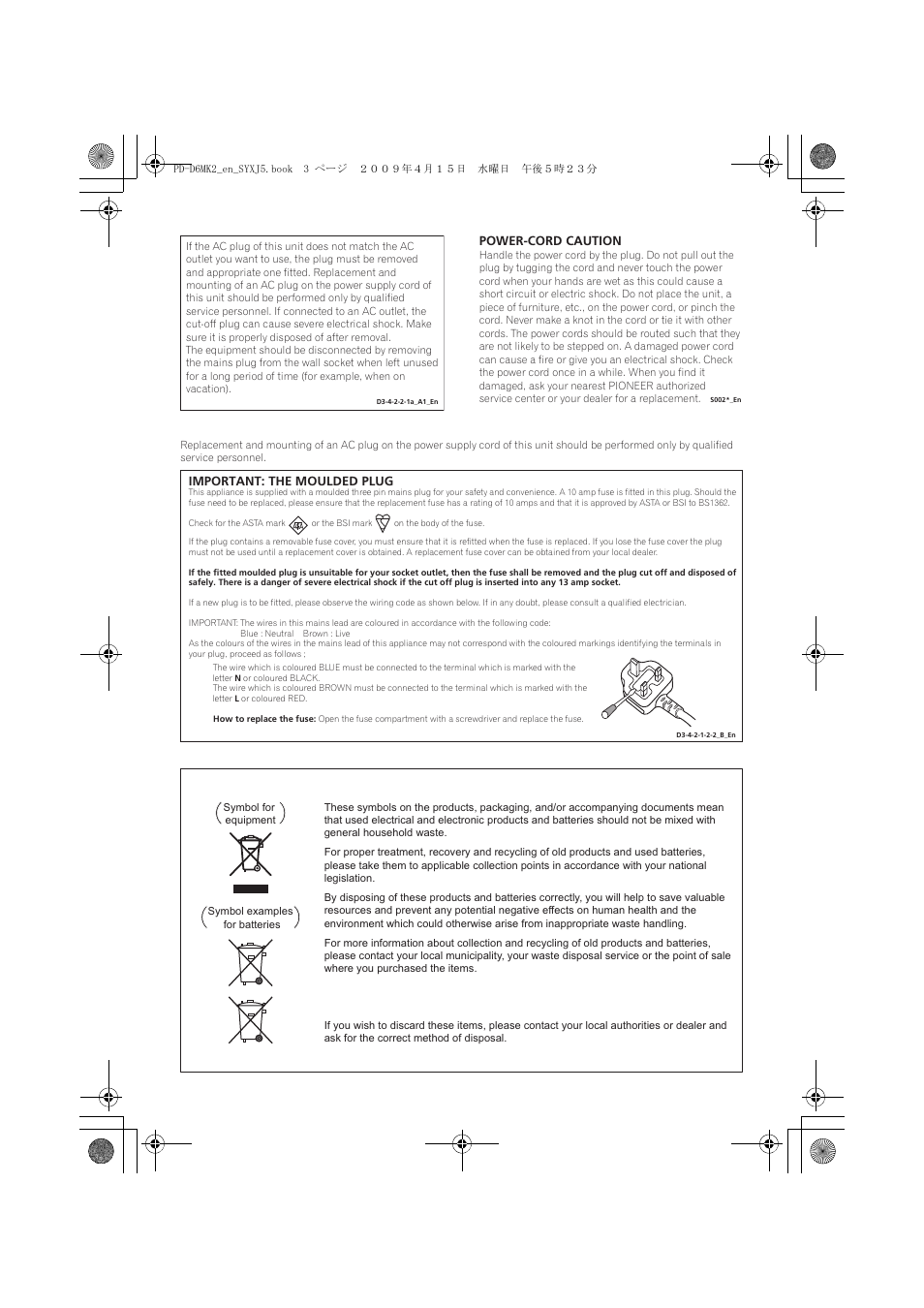 Pioneer PD-D6MK2-K User Manual | Page 3 / 128